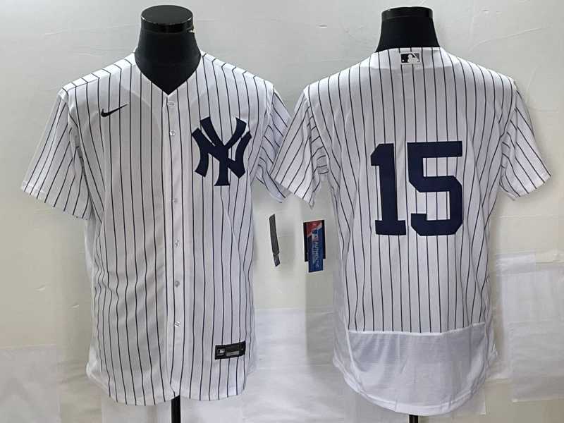 Mens New York Yankees #15 Thurman Munson White Flex Base Stitched Baseball Jersey->new york yankees->MLB Jersey